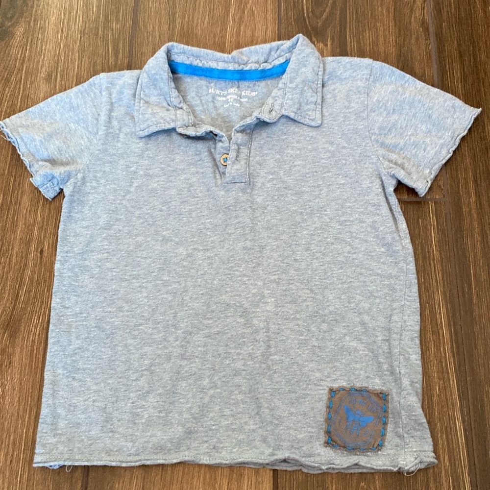 Organic cotton collared short sleeve shirt